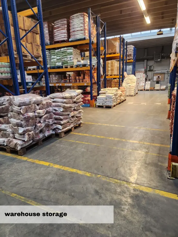 Warehouse stock and storage racks