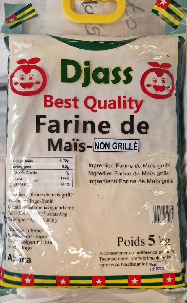 DJASS Farine De Mais-Grille Togo 5kg Bag.
