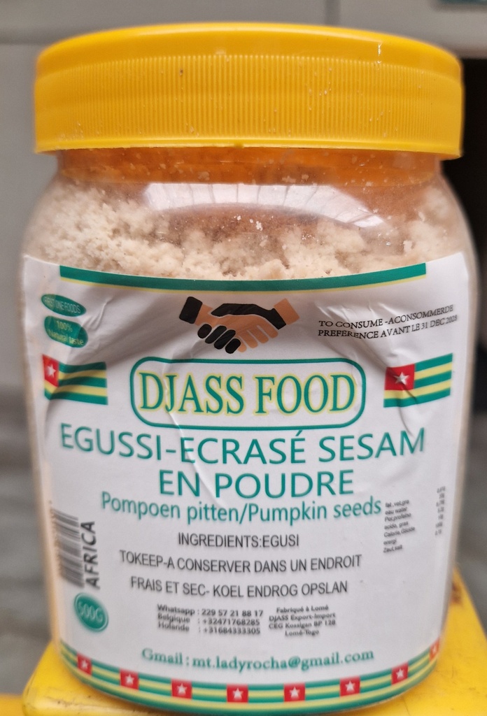 DJASS Egusi/Mbika Powder En Boit 9x400gm Jar 