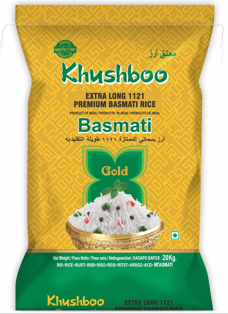 Khushboo Gold Basmati Rice 10x1kg.