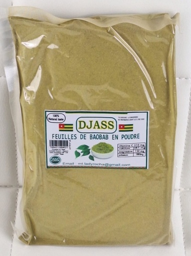 DJASS  Feuilles De Baobab En Poudre Vert 12x250gm.