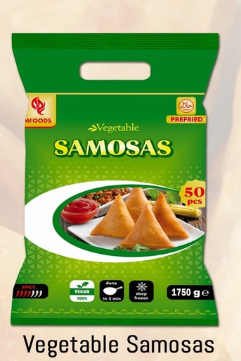 MF/Ideal Vegetables Samosa (50pcs) x 6 Pack.