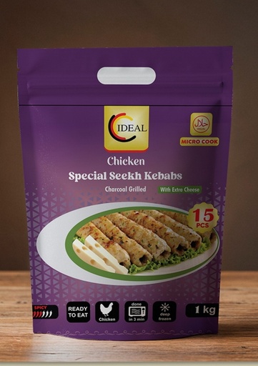 MF/Ideal Chicken Seekh Kababs (15pcs) x 10 Packs.